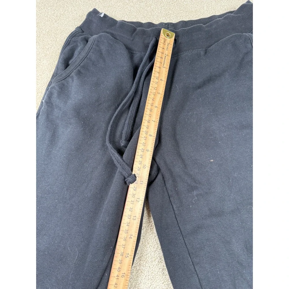 Champion Mens Joggers Black Fleece Sweatpants Large Logo Size Medium